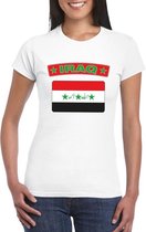 Irak t-shirt met Irakese vlag wit dames L
