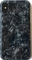 Luxe Glitter case voor Apple iPhone X - iPhone XS -  hoogwaardig TPU hoesje - diamanten patroon cover - softcase zwart