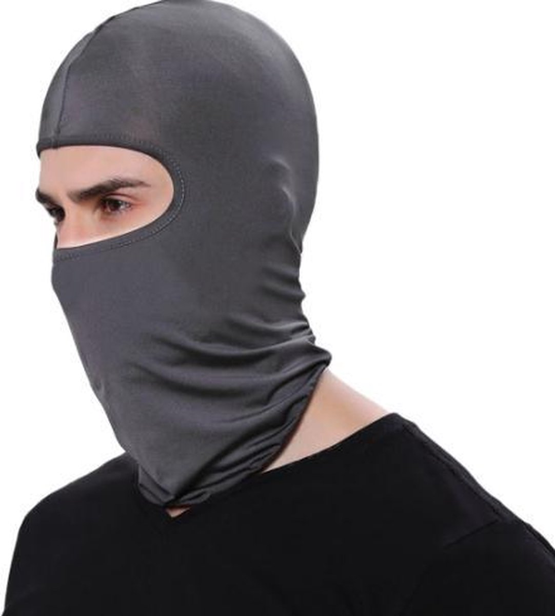 Bivakmuts Balaclava - Donker Grijs - Bivak Muts Nekwarmer - One Size/Unisex - Gezichtsmasker voor o.