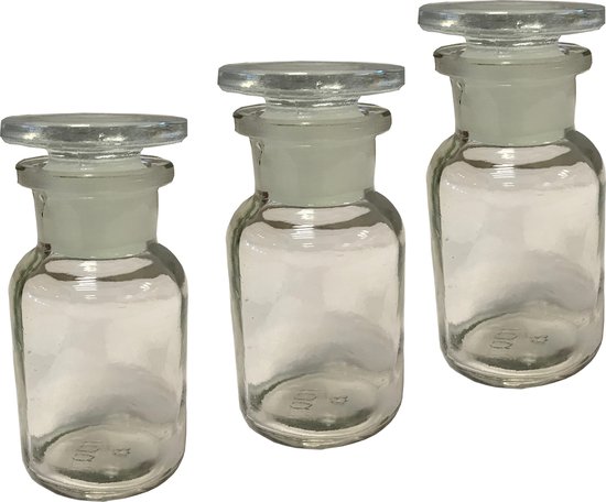 Berg kleding op Handel Kritiek Apothekers pot - glas - fles, 3 stuks, 100ml - Origineel | bol.com