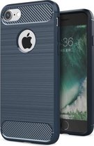 Armor Brushed TPU Case iPhone 8 / 7 - Blauw