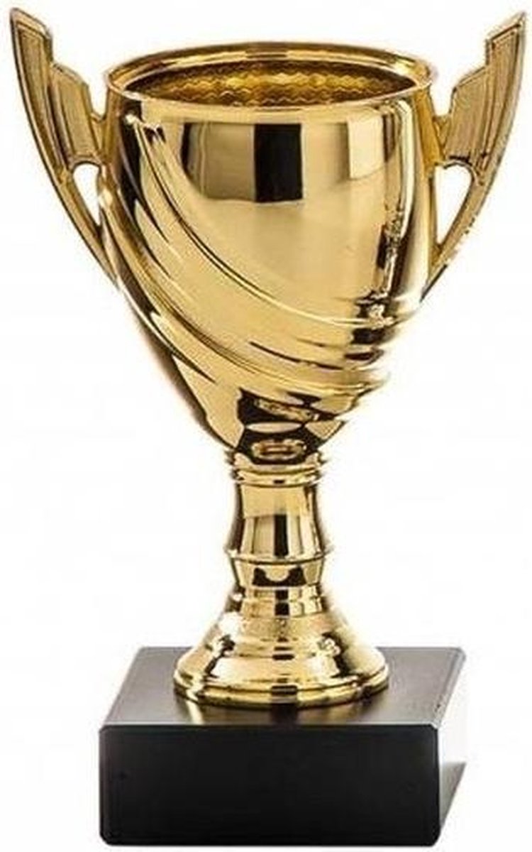 passend verlangen steek Gouden trofee beker eerste prijs 13 cm | bol.com