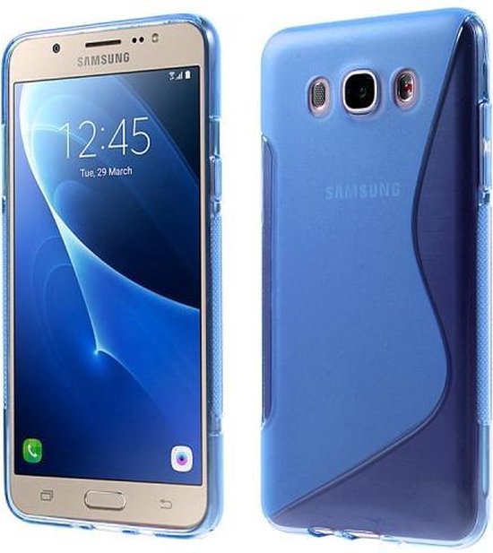 potlood het winkelcentrum Veeg S-Curve TPU Hoesje Samsung Galaxy J7 (2016) - Blauw | bol.com