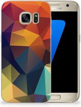 Geschikt voor Samsung Galaxy S7 TPU Siliconen Hoesje Design Polygon Color