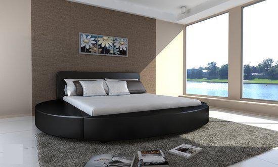 vidaXL Bed 2-persoons bed zwart met matras x 200 | bol.com