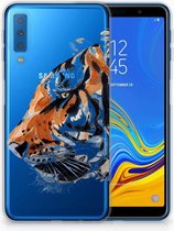 Geschikt voor Samsung Galaxy A7 (2018) Bumper Hoesje Watercolor Tiger