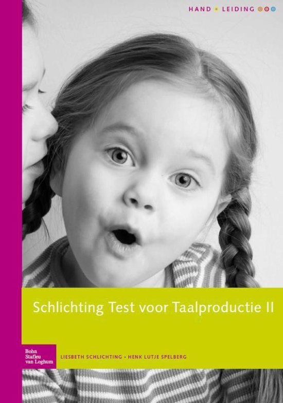 Cover van het boek 'Schlichting Test voor Taalproductie'