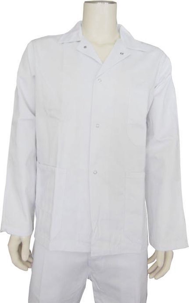 Yoworkwear Werkjasje polyester/katoen wit maat L