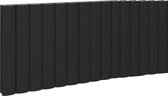 Eastbrook Guardia Design radiator horizontaal aluminium mat zwart 60x142cm 2400 watt