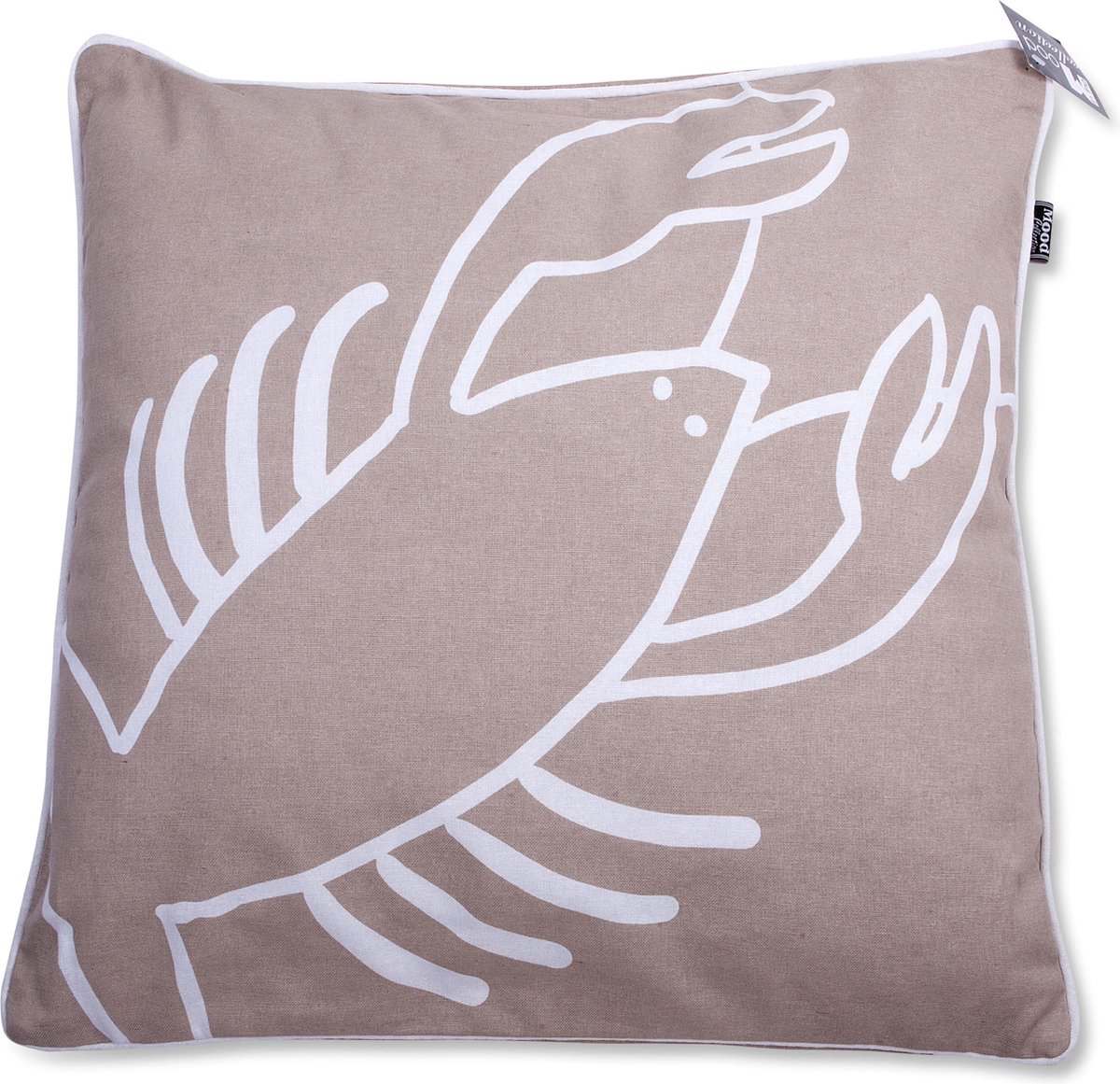 In The Mood Kreeft - Sierkussen - Kiezel/Ivoor - 50x50 cm Zand