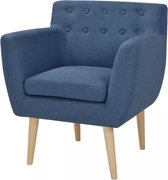 Fauteuil 67x59x77 cm stof blauw