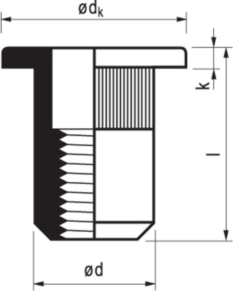 Masterfix Blindklinkmoer M4x12,2mm Aluminium - 250 stuks