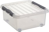 Sunware Q-line Rollerbox 18L - transparant/metallic