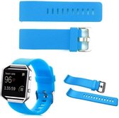 TPU Siliconen armband voor Fitbit Blaze - Licht blauw, Maat - S