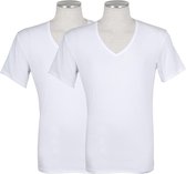 Calvin Klein - Basis 2-pack V-hals T-shirts Wit - M