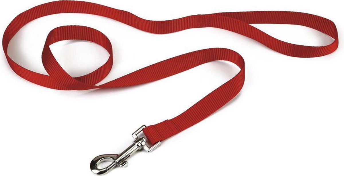 Beeztees - Hondenriem - Nylon - Rood - 100 cm x 10 mm
