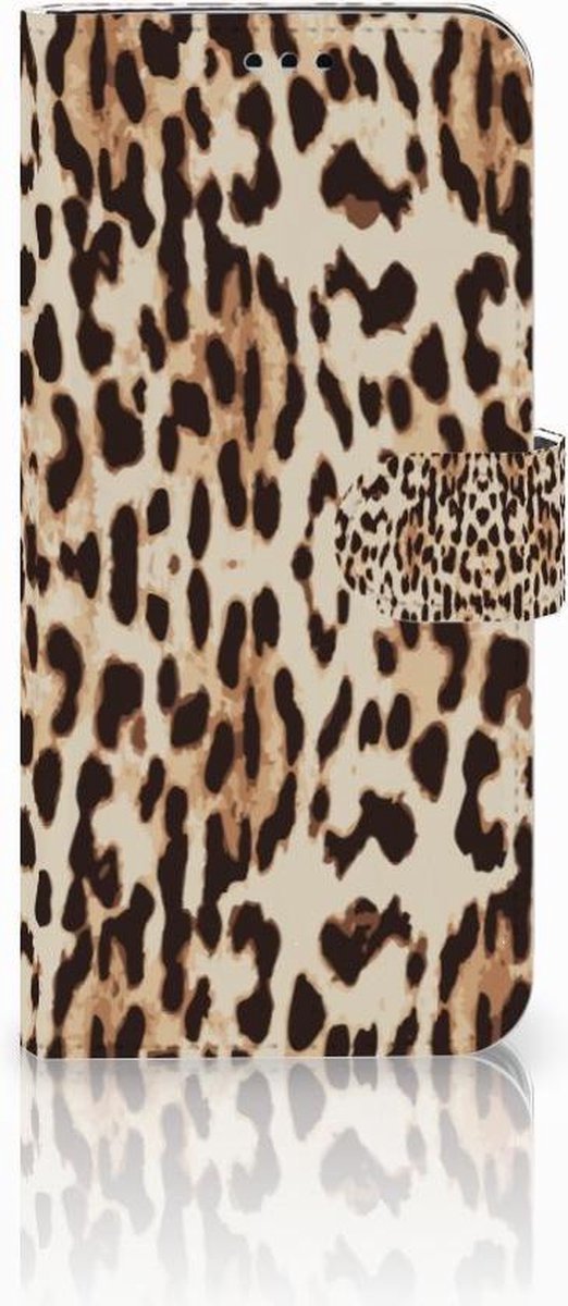 Book Case voor Samsung Galaxy S9 Plus Telefoonhoesje met Pasjes Leopard
