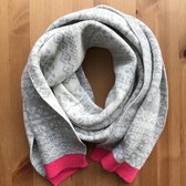 Cashmere/Wool Blend Snowart Grey Knitted Scarf