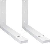 Universele Magnetron Wandbeugel Set - Muur Steun Ophang Beugel - Wandhouder - 2 Stuks - Wit