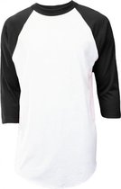 Soffe Klassiek Honkbal Ondershirt 3/4  Mouw - Volwassenen - Zwart - X-Large