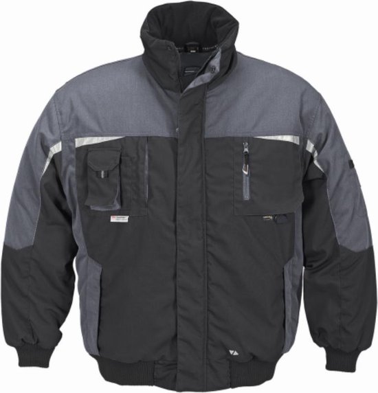Prime Padded Softshell Jas heren zwart/oranje - maat 4XL - De Boer Prime Padded Softshell Jas heren zwart/oranje - maat 4XL - De Boer