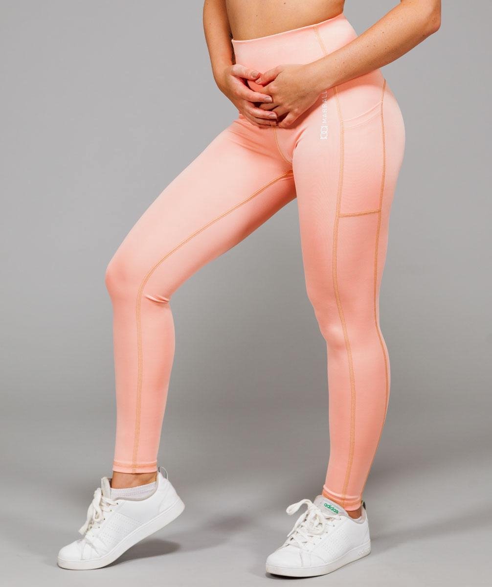 Marrald High Waist Pocket Sportlegging | Roze - L dames yoga fitness