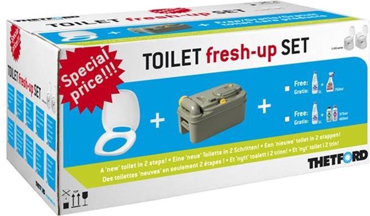 Kit Ricambio Thetford Fresh Up Per WC Chimico C400 | Cassetta Scarico + Sedile - Foto 13