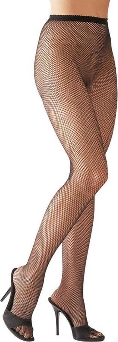 Goedkoopste Cottelli Collection – Visnet Panty met Comfortabele Pasvorm voor Ondeugende Uitstraling – One Size- Zwart
