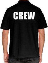 Crew poloshirt zwart voor heren - teamshirt polo t-shirt XXL