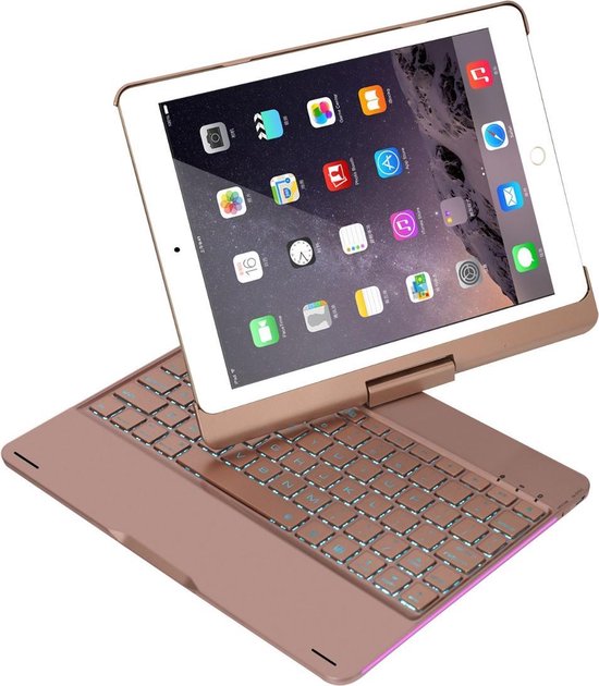 | iPad Air (1) Draaibare hoes Rose Goud met | iPad Air (1) Draaibare hoes Rose Goud met