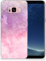 Siliconen Hoesje Samsung S8 Design Pink Purple Paint