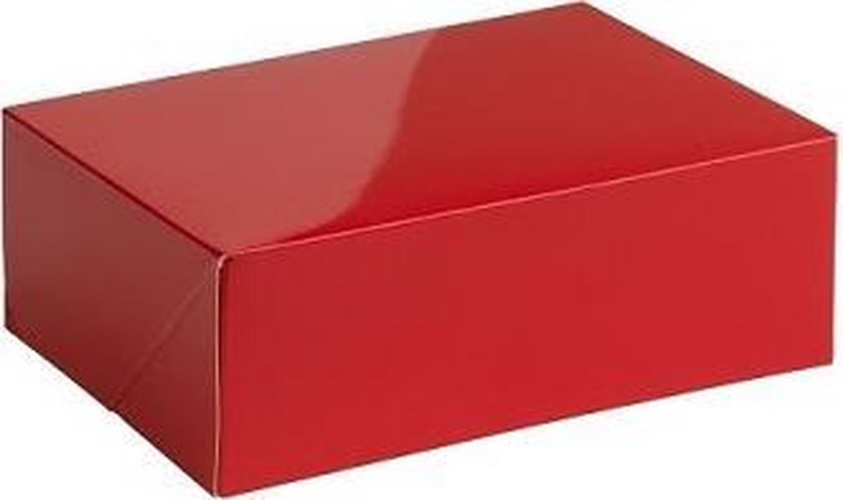Cadeaudoos cadeauverpakking glossy, 30x22x7cm ROOD (10 stuks)