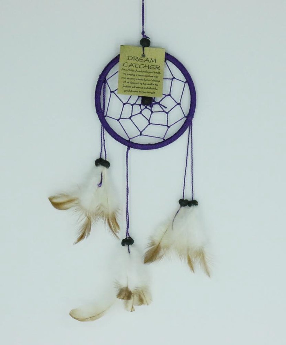 Zus & Zo Dromenvanger / Dreamcatcher Ø9cm zonder kleintjes - paars