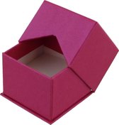 Dielay - Luxe Giftbox voor Ringen - Sieradendoosje - Set van 10 Stuks - 5x5x4 cm - Roze