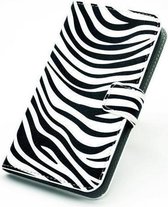 iPhone 5 5s agenda hoesje tasje wallet zebra