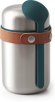 Black&BLum Appetit Lunch Voedselcontainer - 8.8x8.8x15.3 cm - 400 ml - Zeeblauw