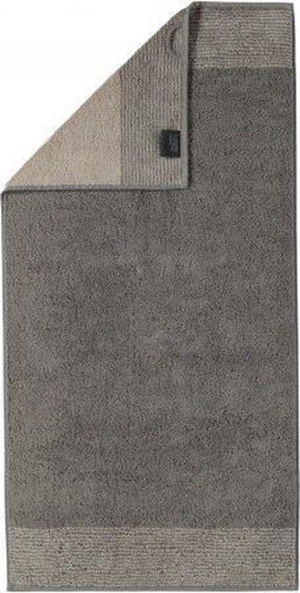 Cawö Two-Tone Badhanddoek - Grafiet - 50x100 Cm