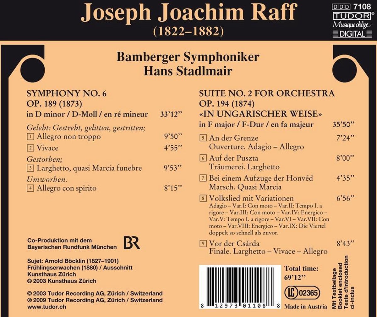 Joseph Joachim Raff: Symphony No. 6/... | 0812973011088 | Boeken | bol.com