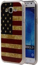 Amerikaanse Vlag TPU Hoesje voor Galaxy J7 J700F USA