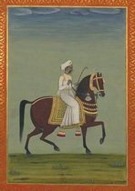 Carnet Ligne Prince Indien A Cheval, Miniature 18e
