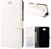 Litchi Cover wallet case hoesje Huawei P9 wit