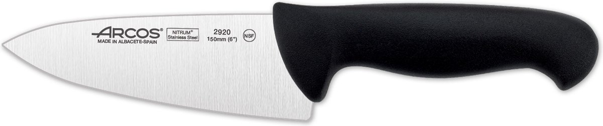 Arcos 2900 Serie Chefmes - 15 cm - Zwart