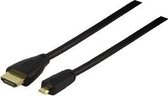 Valueline - micro HDMI (A-D) kabel - Goldplated met Ethernet