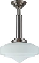 Art Deco hanglamp 'Vlakke punt Big tube', Nederlands fabrikaat Old Timer Light