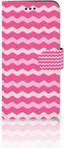 Huawei P10 Lite Bookcase Hoesje Waves Pink