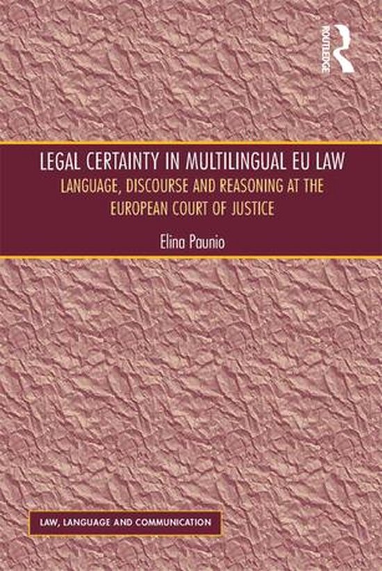 Law, Language and Communication - Legal Certainty in Multili ... - cover