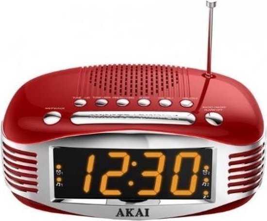 Akai AR400 - Wekkerradio - Rood | bol.com