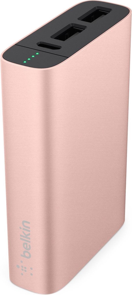 Belkin MIXIT - Metallic Power Pack - 6600 mAh Powerbank - 3.4 A - 2 USB Poorten - Rosegoud