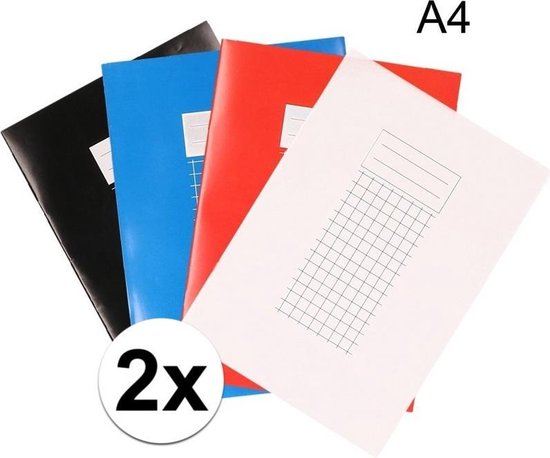 A4 ruitjes schriften 10 mm 2x - wiskundeschriften | bol