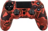 PS4 Controller Skin - Silicone Hoes - Camouflage Rood - Playstation 4